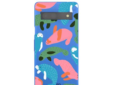 Electric Blue Sea Cows Google Pixel 7a Case Online Hot Sale