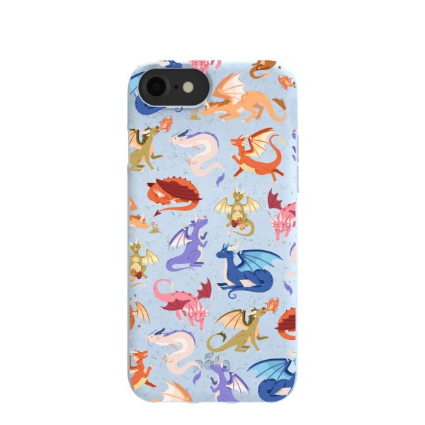 Powder Blue Dragon Cuties iPhone 6 6s 7 8 SE Case Fashion