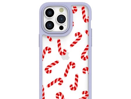 Clear Candy Cane Chaos iPhone 15 Pro Max Case With Lavender Ridge Sale