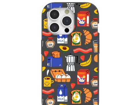 Black Breakfast Time iPhone 15 Pro Case Online