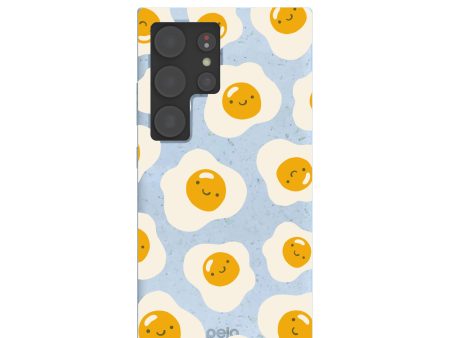 Powder Blue Sunny Side Up Samsung Galaxy S24 Ultra Case For Cheap