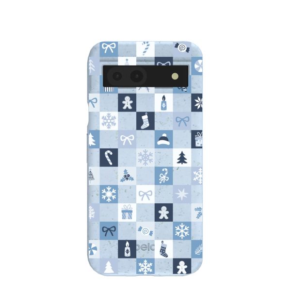 Powder Blue Winter Quilt Google Pixel 8a Case Hot on Sale