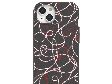 Black Anchor Lines iPhone 15 Case Cheap