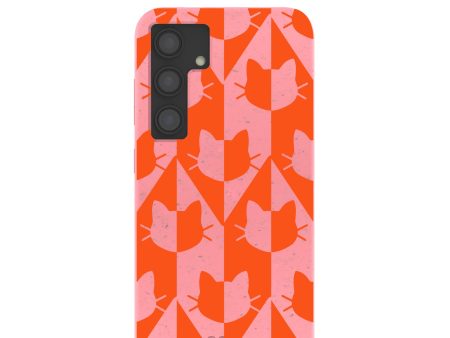 Bubblegum Pink Purr Samsung Galaxy S24 Case For Cheap