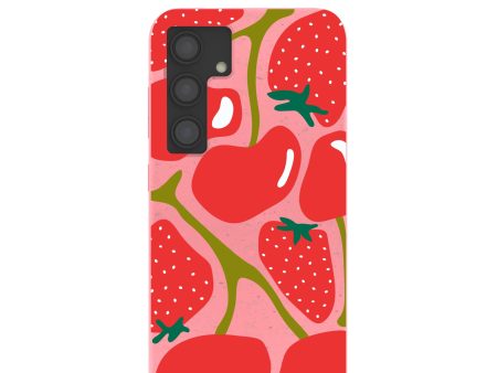 Bubblegum Pink Cherry Berry Samsung Galaxy S24 Case Sale