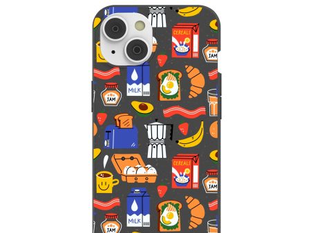 Black Breakfast Time iPhone 14 Case For Cheap