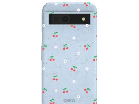 Powder Blue Sweet Cherries Google Pixel 8a Case Hot on Sale