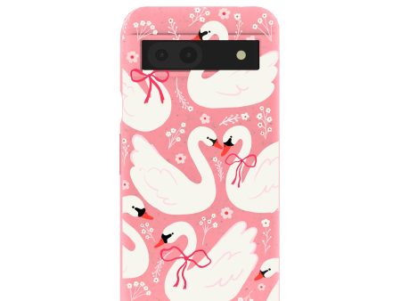 Bubblegum Pink Swan Garden Google Pixel 8a Case Supply