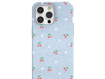 Powder Blue Sweet Cherries iPhone 15 Pro Max Case on Sale