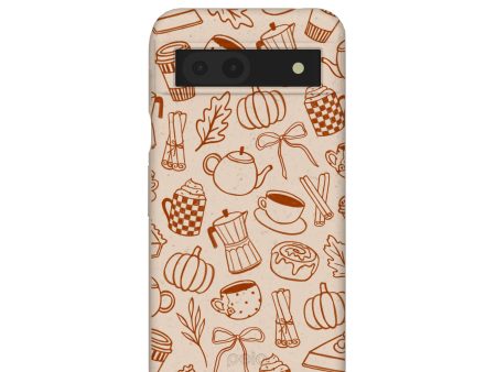 Seashell Pumpkin Spice Google Pixel 8a Case Discount