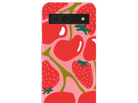 Bubblegum Pink Cherry Berry Google Pixel 8a Case Cheap