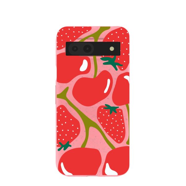 Bubblegum Pink Cherry Berry Google Pixel 8a Case Cheap