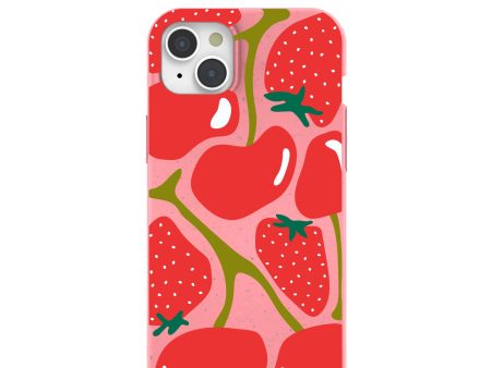 Bubblegum Pink Cherry Berry iPhone 15 Plus Case Online Hot Sale