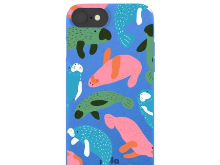 Electric Blue Sea Cows iPhone 6 6s 7 8 SE Case Hot on Sale