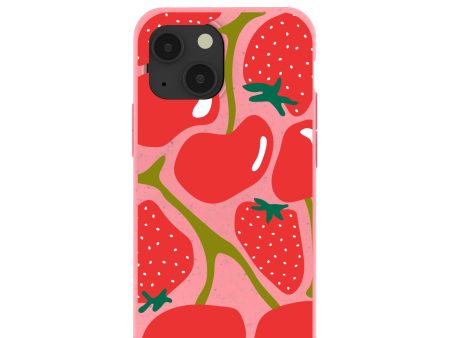 Bubblegum Pink Cherry Berry iPhone 13 Mini Case Discount