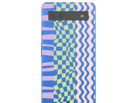 Electric Blue Mixed Up Google Pixel 6a Case Online Hot Sale