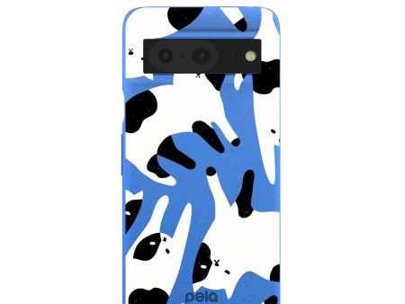 Electric Blue Cat Cow Google Pixel 8 Case Fashion