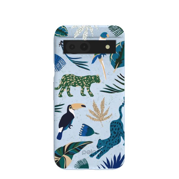 Powder Blue Tropical Rainforest Google Pixel 8a Case Discount