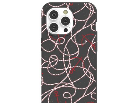 Black Anchor Lines iPhone 14 Pro Case Hot on Sale