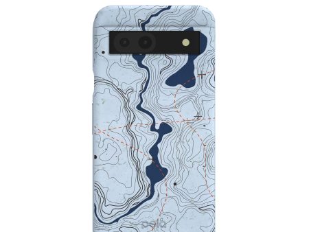 Powder Blue Contour Lines Google Pixel 8a Case For Discount