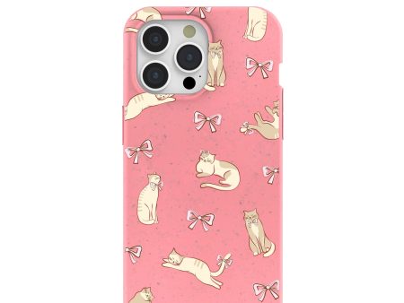 Bubblegum Pink Purrfection iPhone 15 Pro Max Case For Sale