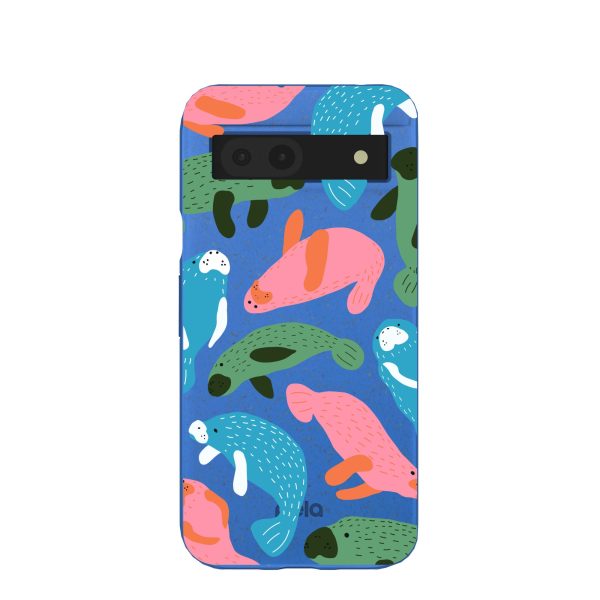 Electric Blue Sea Cows Google Pixel 8a Case Online Sale