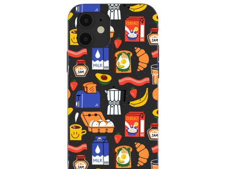 Black Breakfast Time iPhone 12  iPhone 12 Pro Case Online Sale