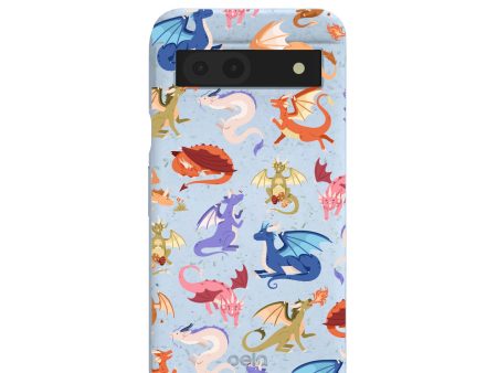 Powder Blue Dragon Cuties Google Pixel 8a Case Cheap