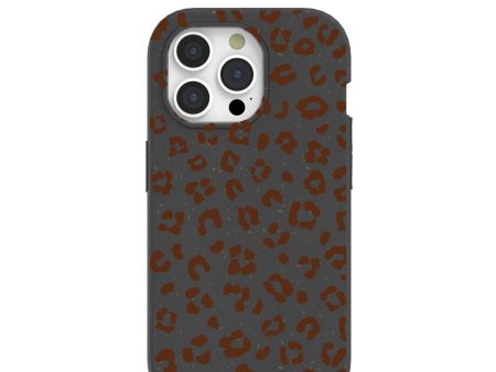 Black Midnight Leopard iPhone 15 Pro Case Fashion