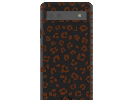 Black Midnight Leopard Google Pixel 6a Case For Sale