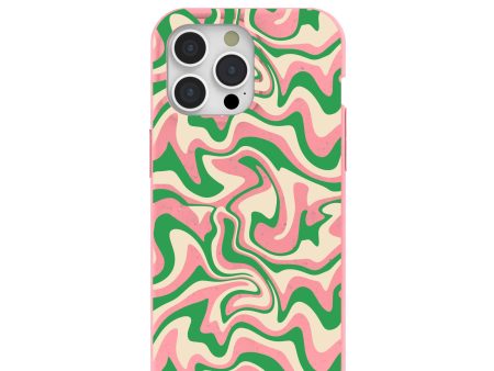 Bubblegum Pink Funky Waves iPhone 15 Pro Max Case Sale