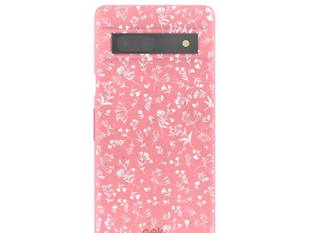 Bubblegum Pink Dreamy Meadow Google Pixel 7a Case Online Sale