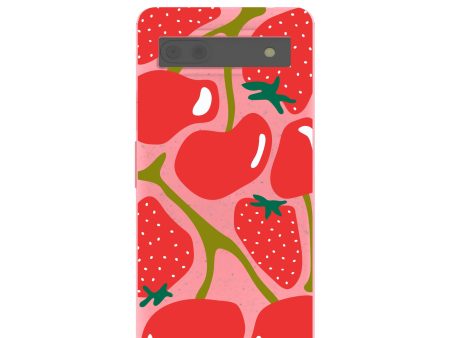 Bubblegum Pink Cherry Berry Google Pixel 6a Case Discount