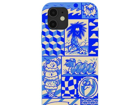 Electric Blue Summer Blues iPhone 12  iPhone 12 Pro Case For Sale