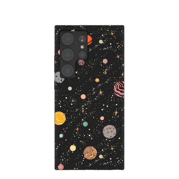 Black Galactic Glow Samsung Galaxy S24 Ultra Case Sale