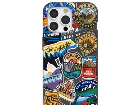 Black Trail Stickers iPhone 15 Pro Max Case Online now