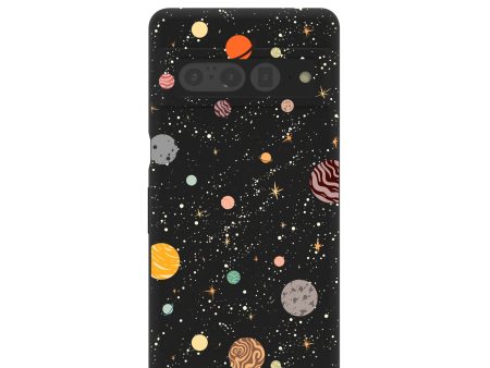 Black Galactic Glow Google Pixel 7 Pro Case For Cheap