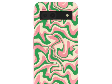 Bubblegum Pink Funky Waves Google Pixel 8a Case Fashion