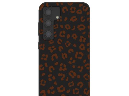 Black Midnight Leopard Samsung Galaxy S24 Case Discount