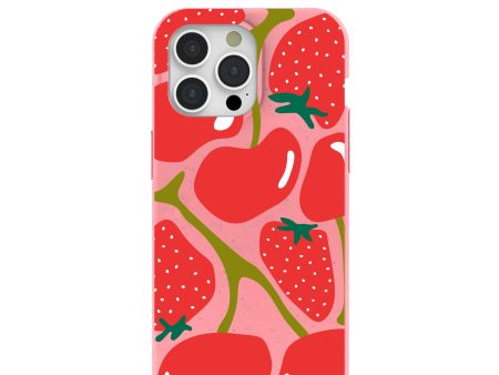 Bubblegum Pink Cherry Berry iPhone 15 Pro Max Case Sale