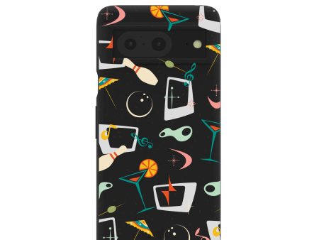 Black Mid Century Modern Party Google Pixel 8 Case Online Hot Sale