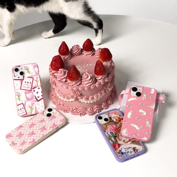 Bubblegum Pink Purrfection iPhone 12 Mini Case on Sale